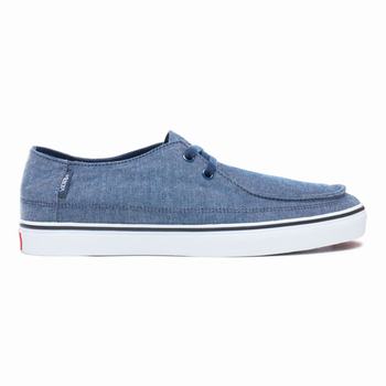 Damske Tenisky Vans Chambray Rata Vulc Modre VA12ZNRBW